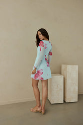 Fields Of Grace Mini Dress Blue